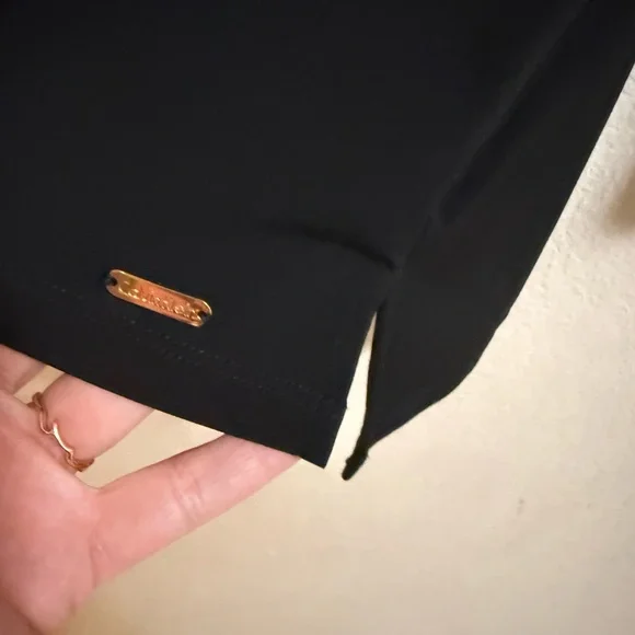 Calvin Klein Black Zip Shoulder Long Sleeve Top Size L - Picture 4 of 6